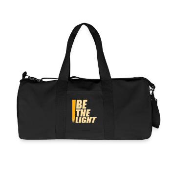 Be The Light Motivierend Positivität Spruch Logo - Recycelte Canvas-Sporttasche von Stanley/Stella - Schwarz - Vorne