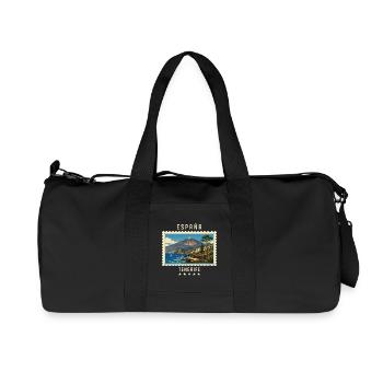 Spanien Teneriffa Vintage Reisemarke - Recycelte Canvas-Sporttasche von Stanley/Stella - Schwarz - Vorne