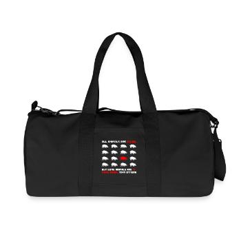 Tous les animaux sont égaux 2 - Sac de sport en toile recyclée Stanley/Stella - noir - Devant