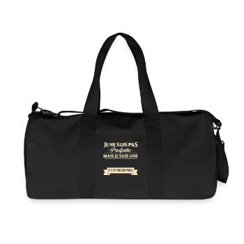 Je Ne Suis Pas Parfaite Mais Je Suis Une Et C E... - Sac de sport en toile recyclée Stanley/Stella - noir - Devant
