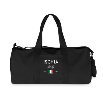 Ischia Italy Coordinates Travel Souvenir - Recycled Canvas Sports Bag by Stanley/Stella - black - Front