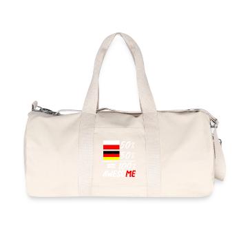 50% Polnisch 50% Deutsch - Recycelte Canvas-Sporttasche von Stanley/Stella - Naturweiß - Vorne