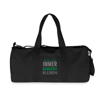 Always curious stay motivation saying gift - Recycled Canvas Sports Bag by Stanley/Stella - black - Front