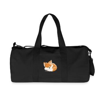 Fuchs ist so Müde - Füchse - Rotfuchs - Schlafen - Recycelte Canvas-Sporttasche von Stanley/Stella - Schwarz - Vorne