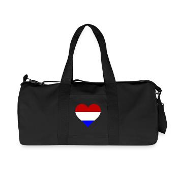 Coeur Hollande Couleurs - Sac de sport en toile recyclée Stanley/Stella - noir - Devant