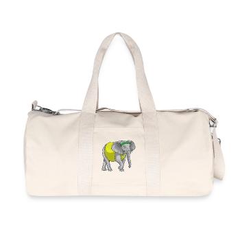 Elefant Jogger Joggen Sport - Recycelte Canvas-Sporttasche von Stanley/Stella - Naturweiß - Vorne