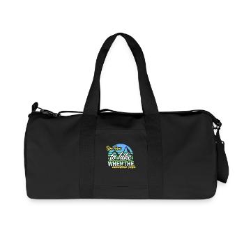 Vous devez faire de la randonnée lorsque la montagne vous appelle - Sac de sport en toile recyclée Stanley/Stella - noir - Devant
