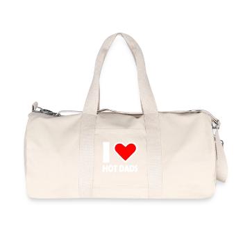 I love hot dads - Recycled Canvas Sports Bag by Stanley/Stella - natural - Front