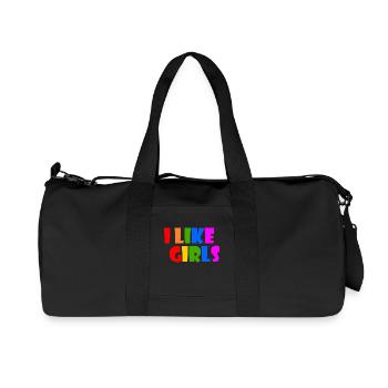 I like girls - Recycelte Canvas-Sporttasche von Stanley/Stella - Schwarz - Vorne