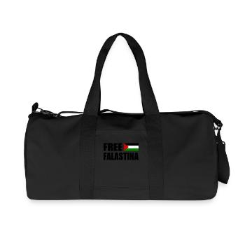 Free palestine free falastina - Sac de sport en toile recyclée Stanley/Stella - noir - Devant