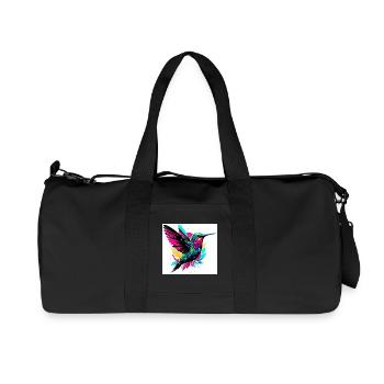 Kolibri - Recycelte Canvas-Sporttasche von Stanley/Stella - Schwarz - Vorne