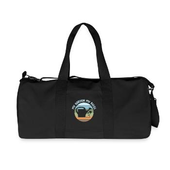 lustige Sprüche Garten Gärtner Regeln retro Logo - Recycelte Canvas-Sporttasche von Stanley/Stella - Schwarz - Vorne