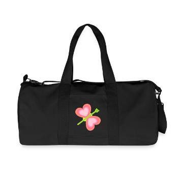 Coeur Papillon Printemps Enfant Bébé Insectes Années 80 - Sac de sport en toile recyclée Stanley/Stella - noir - Devant
