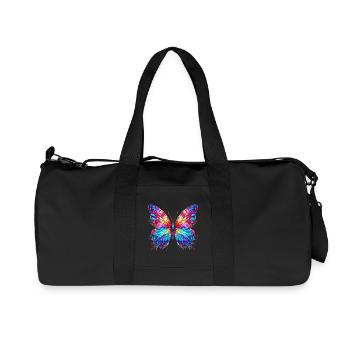 Schmetterling - Recycelte Canvas-Sporttasche von Stanley/Stella - Schwarz - Vorne