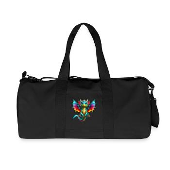 Drache - Recycelte Canvas-Sporttasche von Stanley/Stella - Schwarz - Vorne