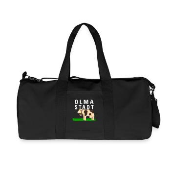 OLMA STADT 2 mit Kuh - Recycelte Canvas-Sporttasche von Stanley/Stella - Schwarz - Vorne