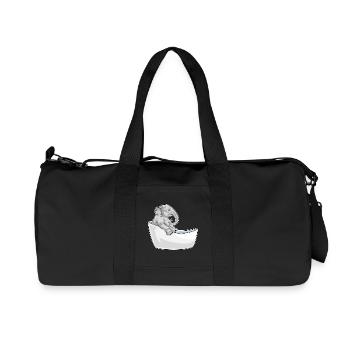 Elephant Bathing Bathtub - Recycled Canvas Sports Bag by Stanley/Stella - black - Front