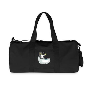Baignoire de bain Penguin - Sac de sport en toile recyclée Stanley/Stella - noir - Devant