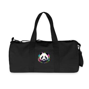 Panda - Recycelte Canvas-Sporttasche von Stanley/Stella - Schwarz - Vorne