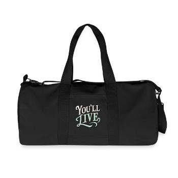 Du wirst leben - Recycelte Canvas-Sporttasche von Stanley/Stella - Schwarz - Vorne