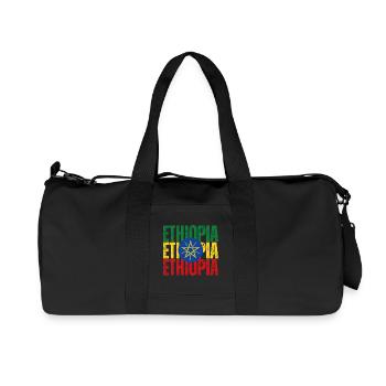 Ethiopian flag, Ethiopian pride - Recycled Canvas Sports Bag by Stanley/Stella - black - Front