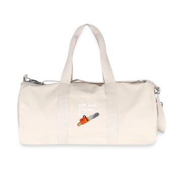 Je m’en fiche, j’ai une tronçonneuse - Sac de sport en toile recyclée Stanley/Stella - blanc naturel - Devant