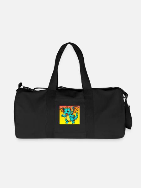 Drache - Recycelte Canvas-Sporttasche von Stanley/Stella - Schwarz