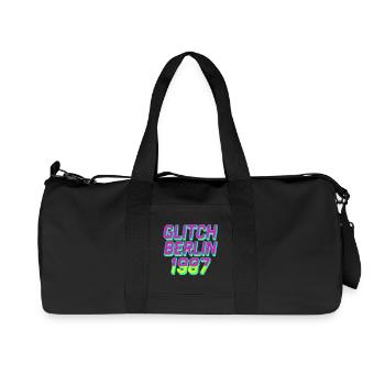 Glitch Berlin 1987 - Recycelte Canvas-Sporttasche von Stanley/Stella - Schwarz - Vorne