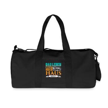 Camper Camping Wohnwagen Spruch - Recycelte Canvas-Sporttasche von Stanley/Stella - Schwarz - Vorne