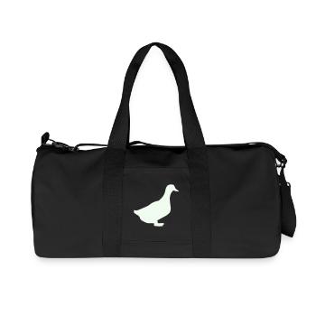 Elegant goose silhouette on vintage background - Recycled Canvas Sports Bag by Stanley/Stella - black - Front