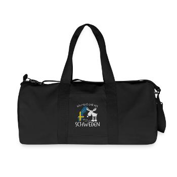 Je n’ai rien à faire, je dois juste aller en Suède - Sac de sport en toile recyclée Stanley/Stella - noir - Devant