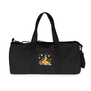 Duck on citrus slice - Recycled Canvas Sports Bag by Stanley/Stella - black - Front