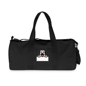 Kangal avec bouclier pour personnaliser - Sac de sport en toile recyclée Stanley/Stella - noir - Devant