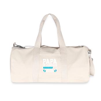 Current Dad Announces Dad Of Twins 2026 - Recycled Canvas Sports Bag by Stanley/Stella - natural - Front