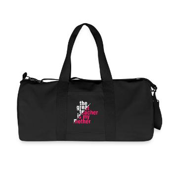 Shirt Super Teacher Mom – Idée cadeau - Sac de sport en toile recyclée Stanley/Stella - noir - Devant