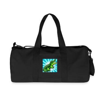 Krokodil - Recycelte Canvas-Sporttasche von Stanley/Stella - Schwarz - Vorne