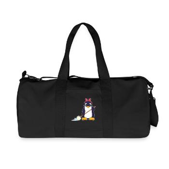 Penguin Cleaner Mop Cleaning - Recycled Canvas Sports Bag by Stanley/Stella - black - Front