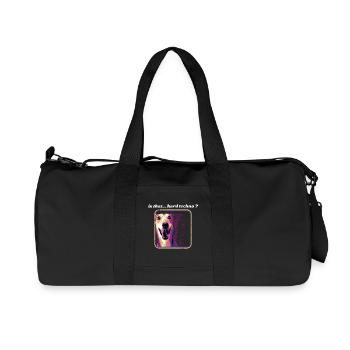 Chien Hard Techno - Outfit Humour Rave Techno  - Sac de sport en toile recyclée Stanley/Stella - noir - Devant