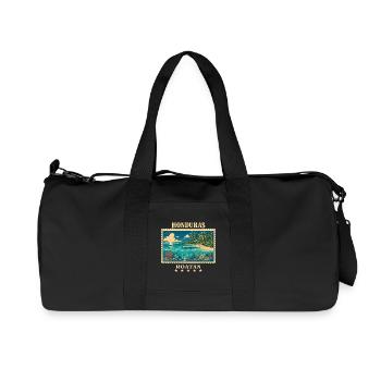 Honduras Roatán Vintage Reisemarke - Recycelte Canvas-Sporttasche von Stanley/Stella - Schwarz - Vorne