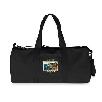 Dänemark Bornholm Vintage Reisemarke - Recycelte Canvas-Sporttasche von Stanley/Stella - Schwarz - Vorne