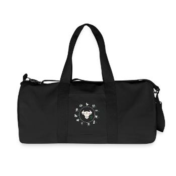 Signe du zodiaque Taureau - Sac de sport en toile recyclée Stanley/Stella - noir - Devant