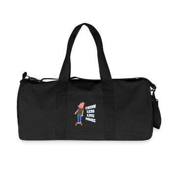 Weniger denken, mehr leben - Recycelte Canvas-Sporttasche von Stanley/Stella - Schwarz - Vorne
