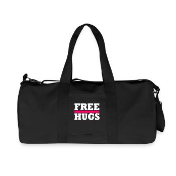 Free Hugs - Recycelte Canvas-Sporttasche von Stanley/Stella - Schwarz - Vorne