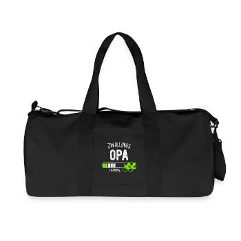 Zwillingsopa Loading Opa Großvater Zwillinge - Recycelte Canvas-Sporttasche von Stanley/Stella - Schwarz - Vorne