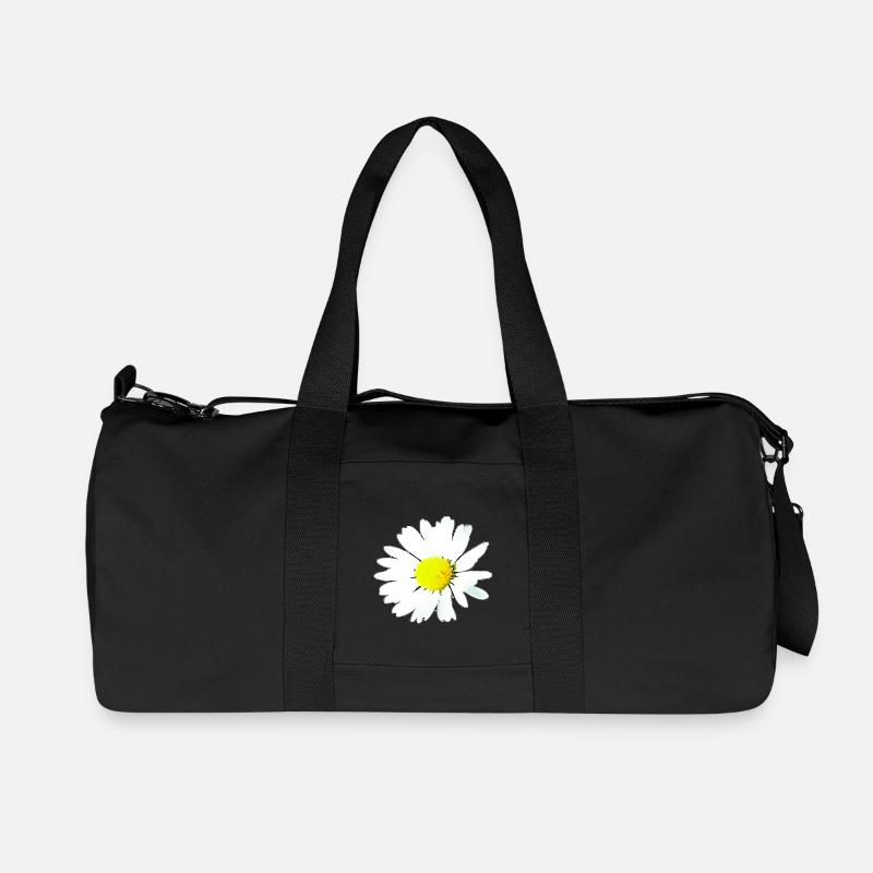 Blume - Gänseblümchen - Recycelte Canvas-Sporttasche von Stanley/Stella - Schwarz