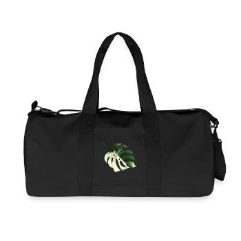 Monstera Premium Design - Recycled Canvas Sports Bag by Stanley/Stella - black - Front