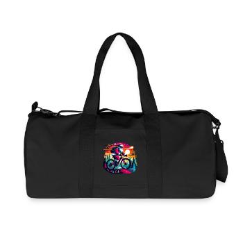 Santa MTB Neon Ride - Recycled Canvas Sports Bag by Stanley/Stella - black - Front