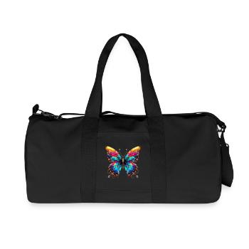 Schmetterling - Recycelte Canvas-Sporttasche von Stanley/Stella - Schwarz - Vorne