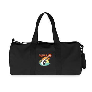 guitare amour musique illustration vintage rétro - Sac de sport en toile recyclée Stanley/Stella - noir - Devant