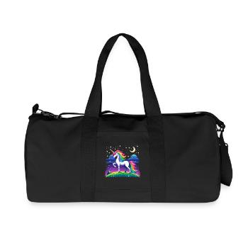 Zauberwelt des Einhorns - Recycelte Canvas-Sporttasche von Stanley/Stella - Schwarz - Vorne